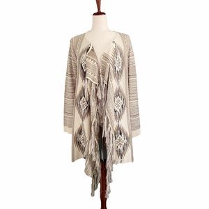 Women's Beige Patterned Sweater